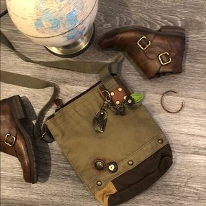 NWOT Chala Patch Cross-Body Handbag Olive Green